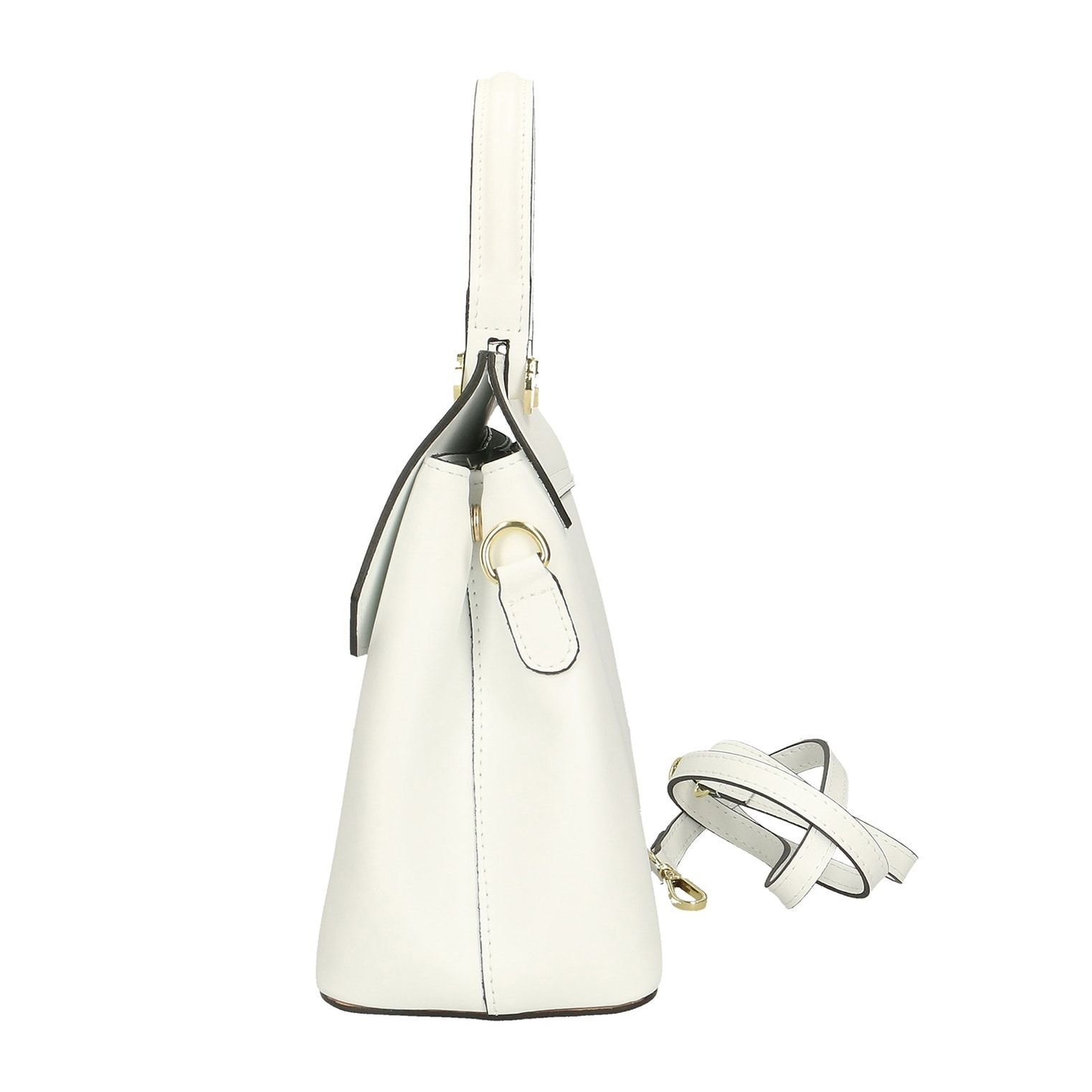 Borsa a mano da donna Made in Italy - Modello Lunaria - 100% pelle - 27.0 x 23.0 x 12.0 cm