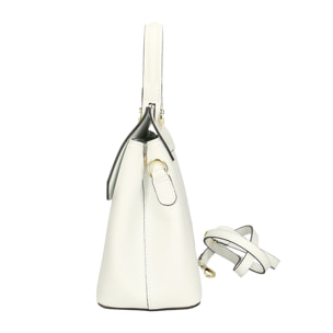 Borsa a mano da donna Made in Italy - Modello Lunaria - 100% pelle - 27.0 x 23.0 x 12.0 cm