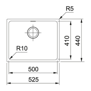 Pack Franke Sirius SID 110-50 Tectonite® Carbone Evier Sous Plan + Nettoyant Franke spécial évier en Tectonite OFFERT