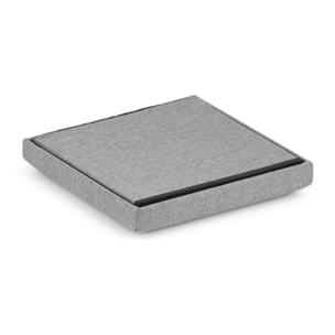 Pouf contenitore pieghevole Oskar in tessuto Oxford grigio