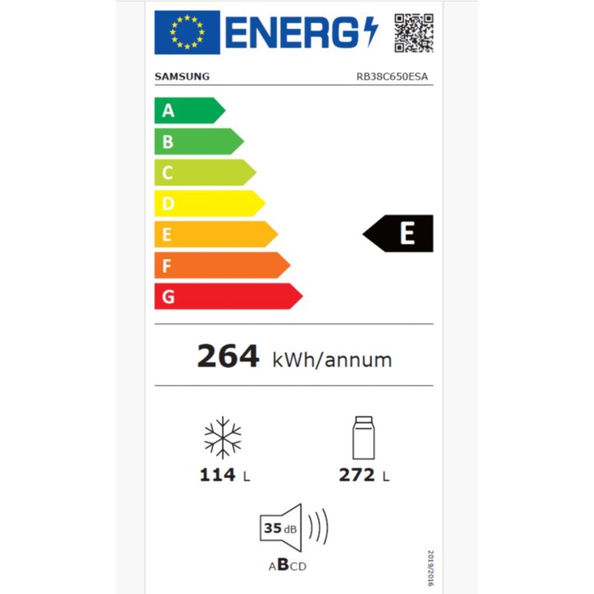 Réfrigérateur combiné SAMSUNG RB38C650ESA