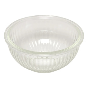 Lot de 5 saladiers verre Essentiels ronds D.27,3cm 200ml transparent avec couvercle