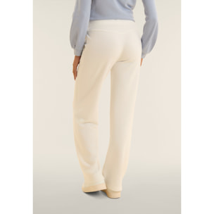 Pantaloni Sportivi con Gamba Wide Leg e Logo Ricamato