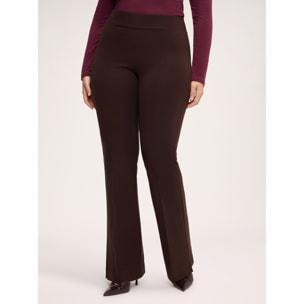 Fiorella Rubino - Pantaloni flare in Punto Milano - Marrone