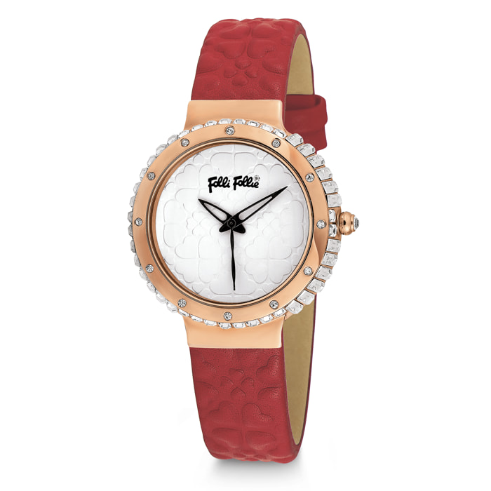 Reloj Folli Follie WF13B032SPR Mujer Analogico Cuarzo con Correa de Cuero