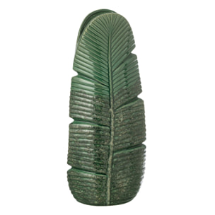 J-Line Vase Feuille - grès - vert foncé - small