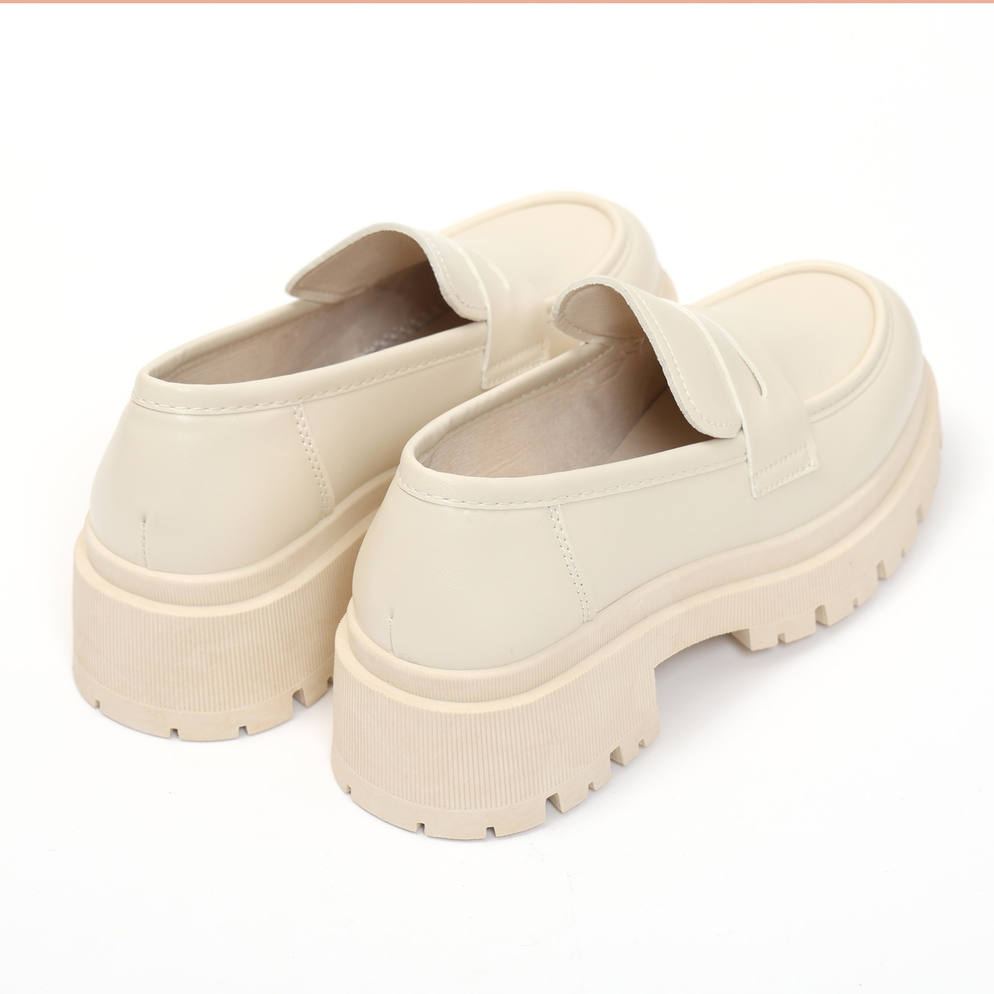 Mocassini platform in simil pelle