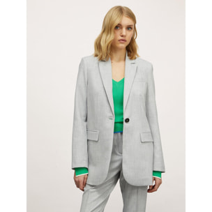 Motivi - Blazer de botonadura simple en color liso - Gris