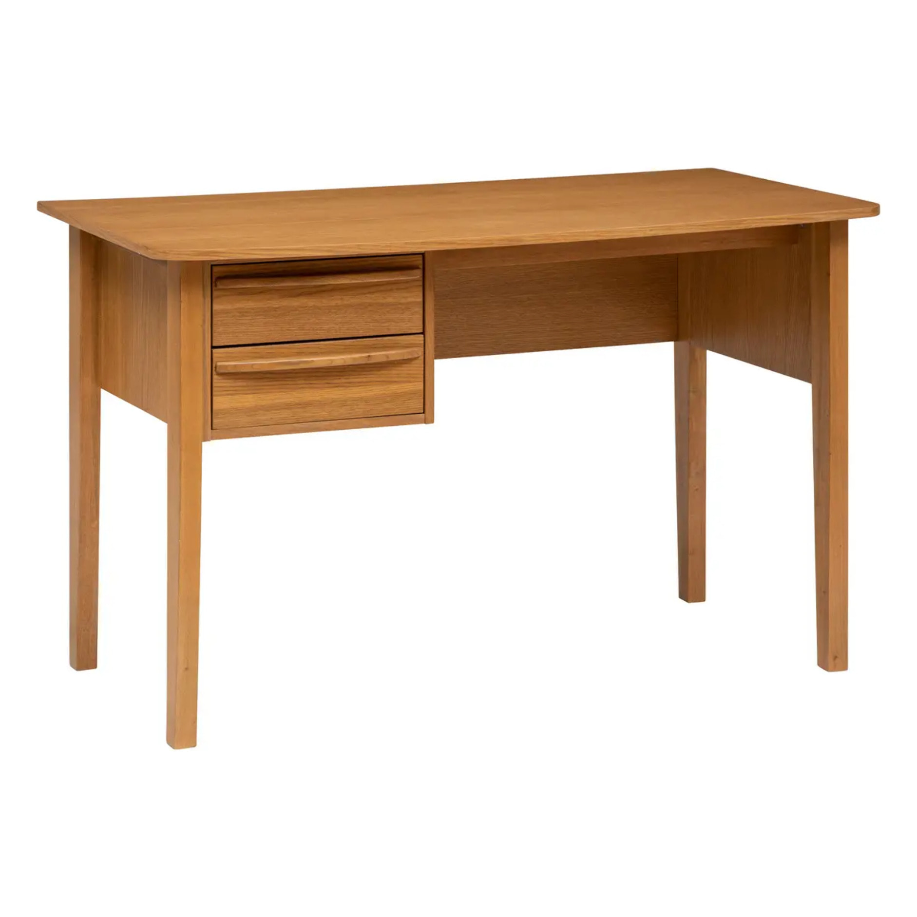 Bureau 2 tiroirs "Oliver" en placage chêne L125cm