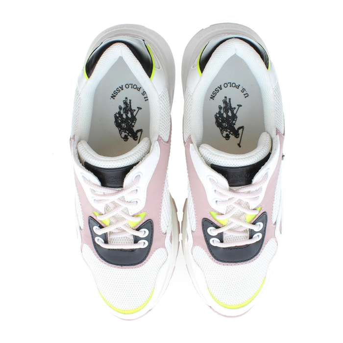 Sneakers U.S. Polo Assn White Pink
