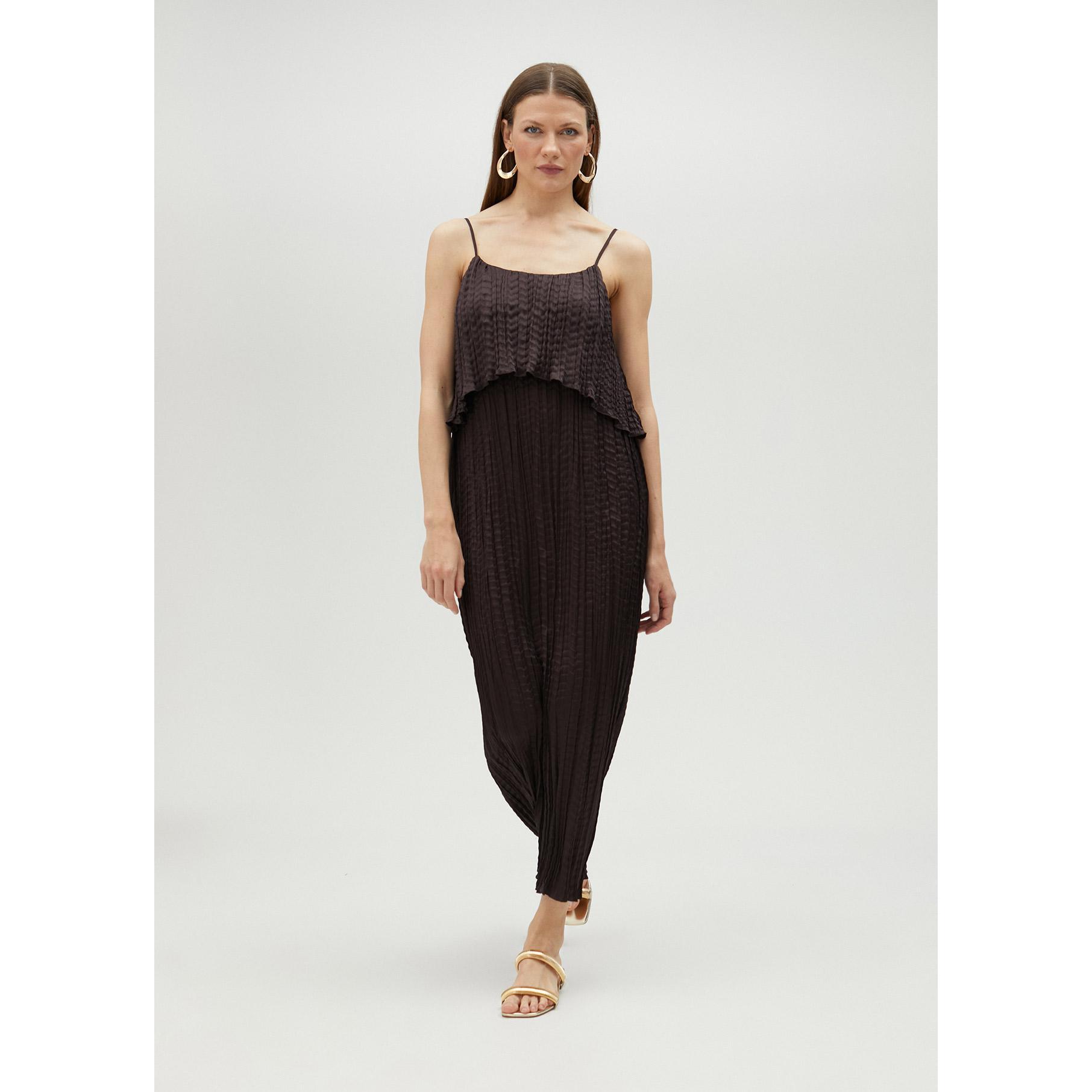 Vestito midi con volant