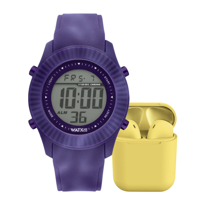 Reloj Watxandco WAPACKEAR13_M Mujer Digital Cuarzo con Correa de Silicona