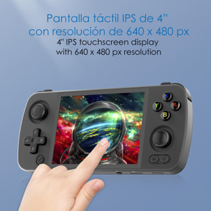 Console emulatore multipiattaforma RG405M. Touchscreen IPS da 4''; Android 12, Octa-Core 2.0GHz, WiFi, 128GB. +3000 giochi.