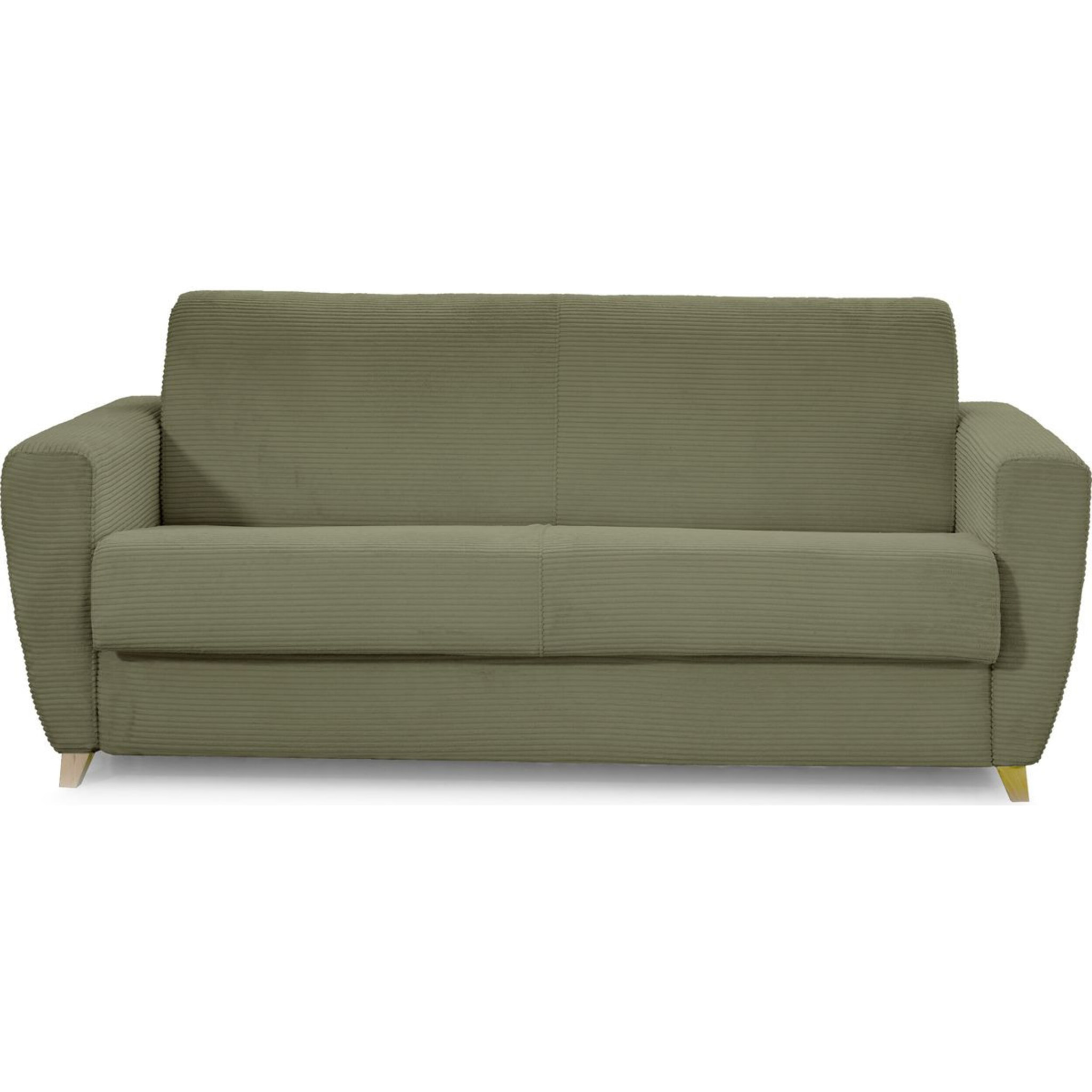 Canapé convertible express 3 places en velours côtelé - LEANDRO