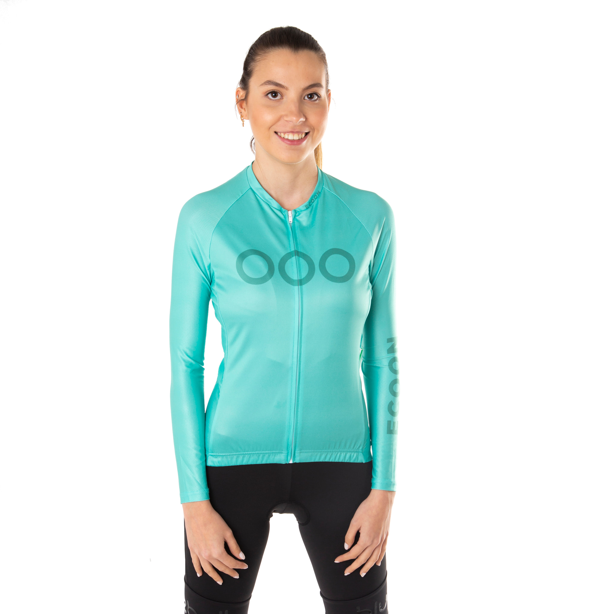 Maillot de manga larga ECOON modelo Tourmalet Women en color Turquesa