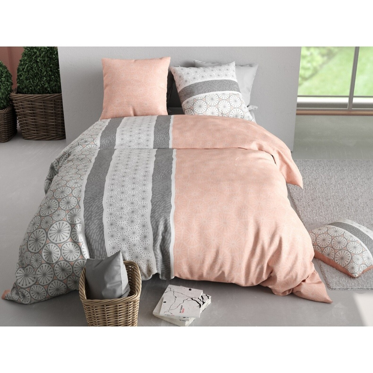 Parure housse de couette imprimée + 2 taies Coraline