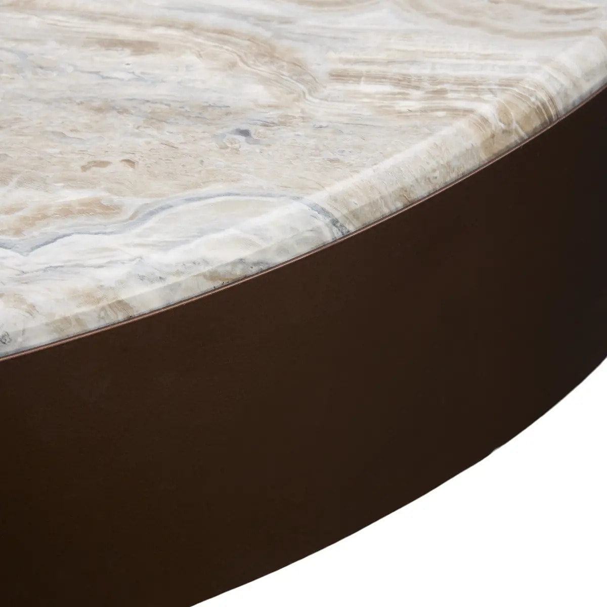 Table basse Graphite ronde D.80cm marron