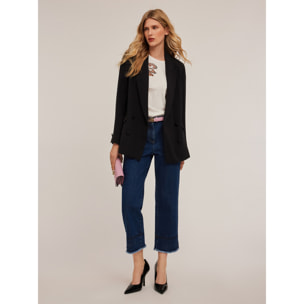 Motivi - Jeans cropped kick flare - Blu