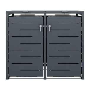 Abri cache poubelle double - 2 x 240L - anthracite