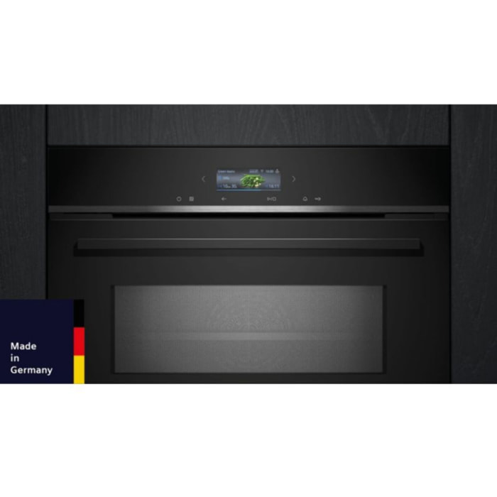Four encastrable SIEMENS CM724G1B1 iQ700 - Compact 45cm, Combiné Micro-ondes, Nettoyage HumidClean, Wifi