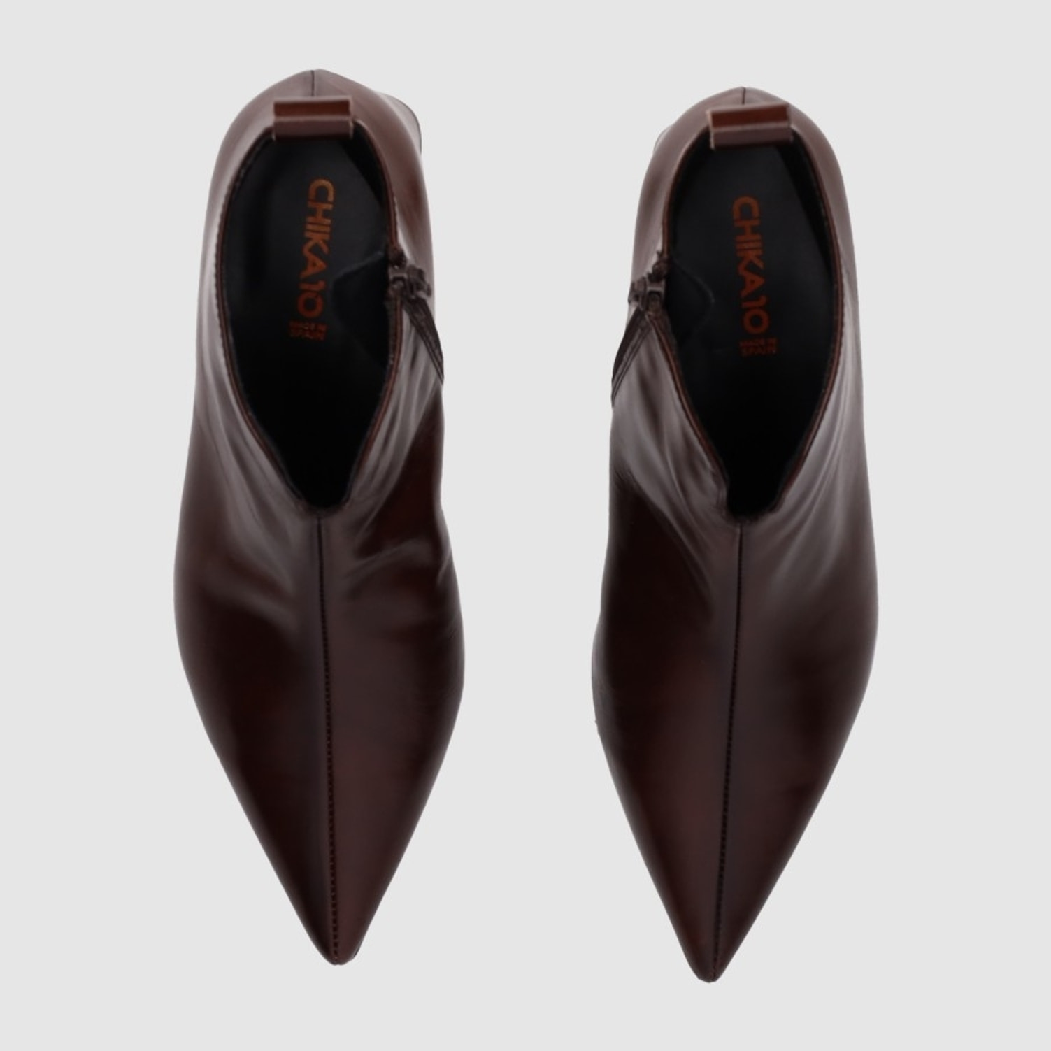 Botines de Piel - Marron - Tacón: 5 cm