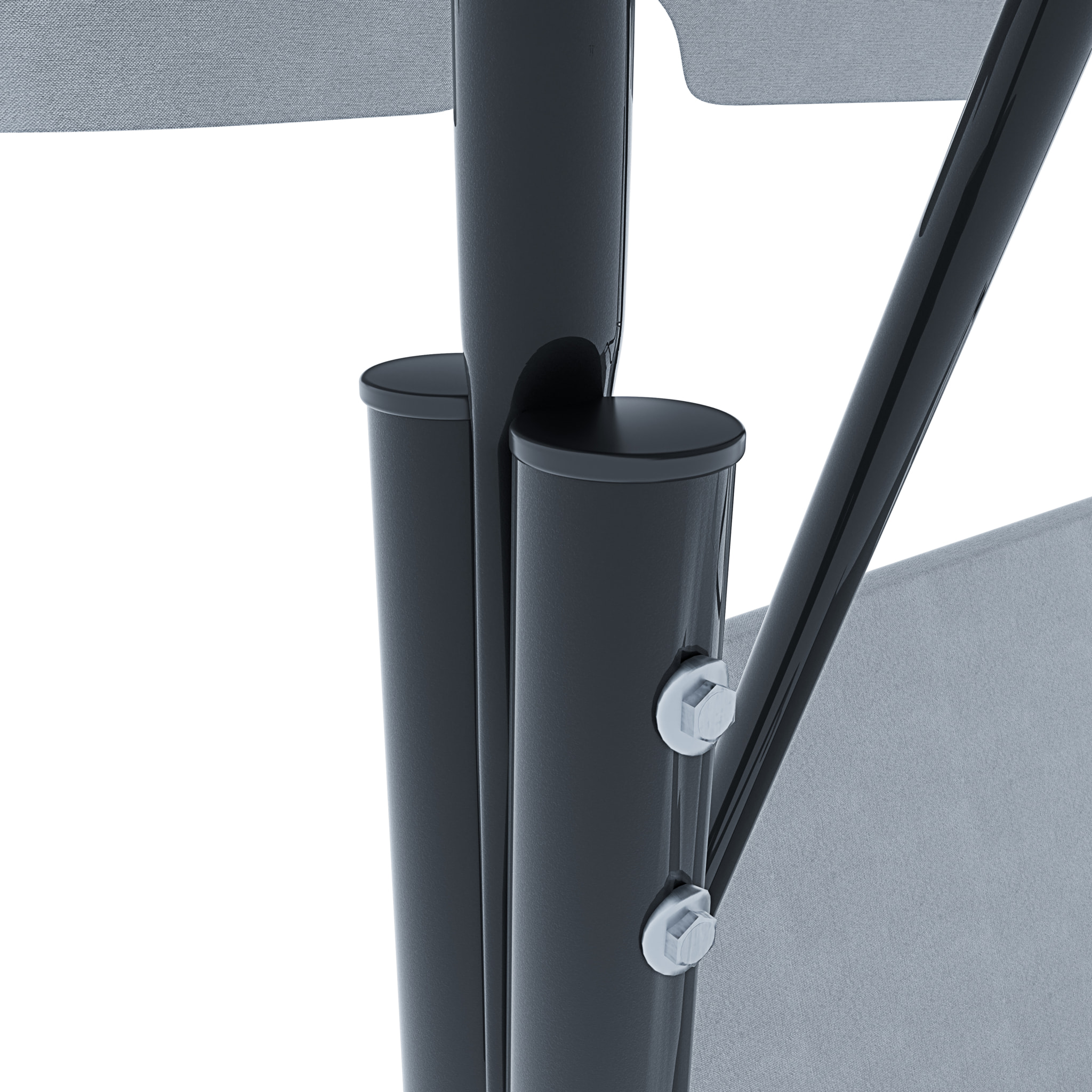 Dondolo 3 Posti Algarve Con Tettuccio Parasole Regolabile Cuscini Imbottiti Struttura Robusta In Acciaio Da Giardino 170 x 110 x 153 cm Grigio