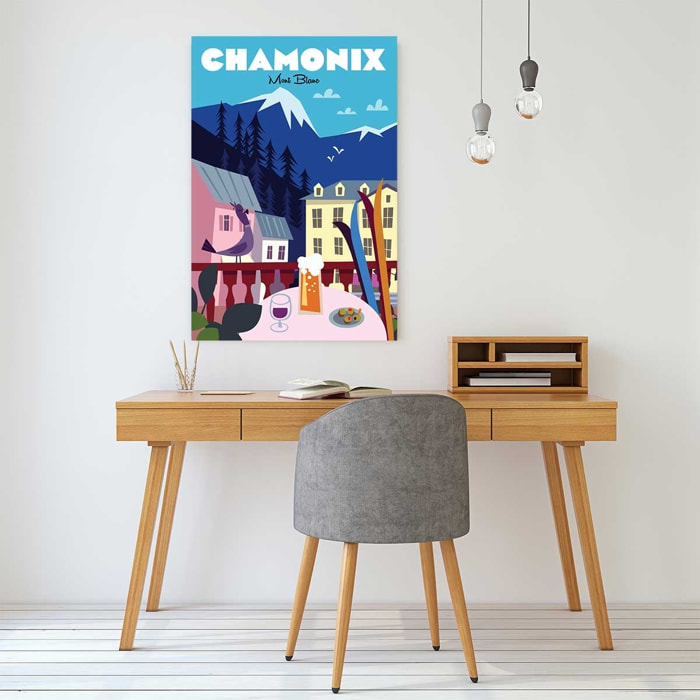 Tableau chamonix mont blanc Toile imprimée
