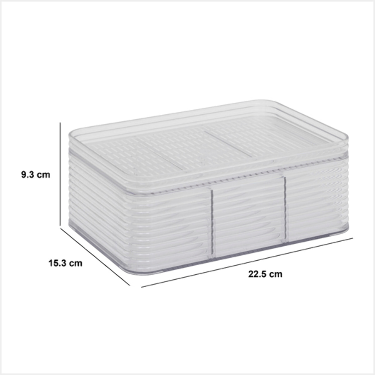 Organisateur "Plastor" 3 compartiments gris 22,5x15,3cm