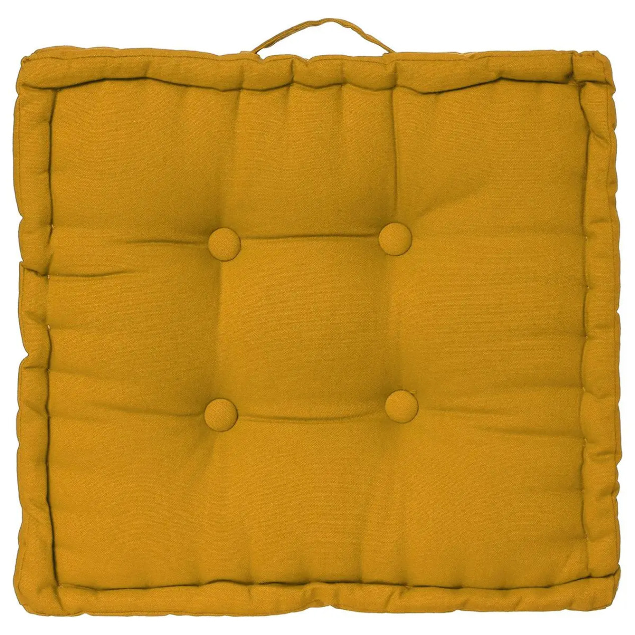 Coussin de sol jaune 40x40cm