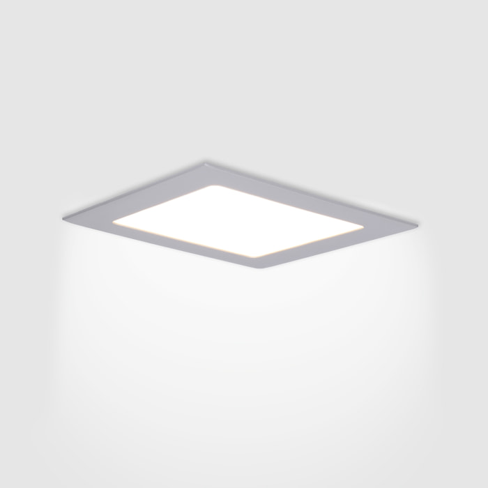 FORLIGHT Downlight Ip23 Easy Square 170Mm Led 10W 3000K Gris 874Lm