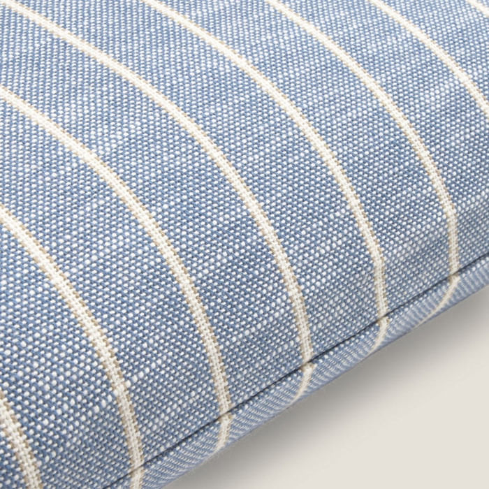 Funda de cojín algodón rayas Dremcu color azul Algodón