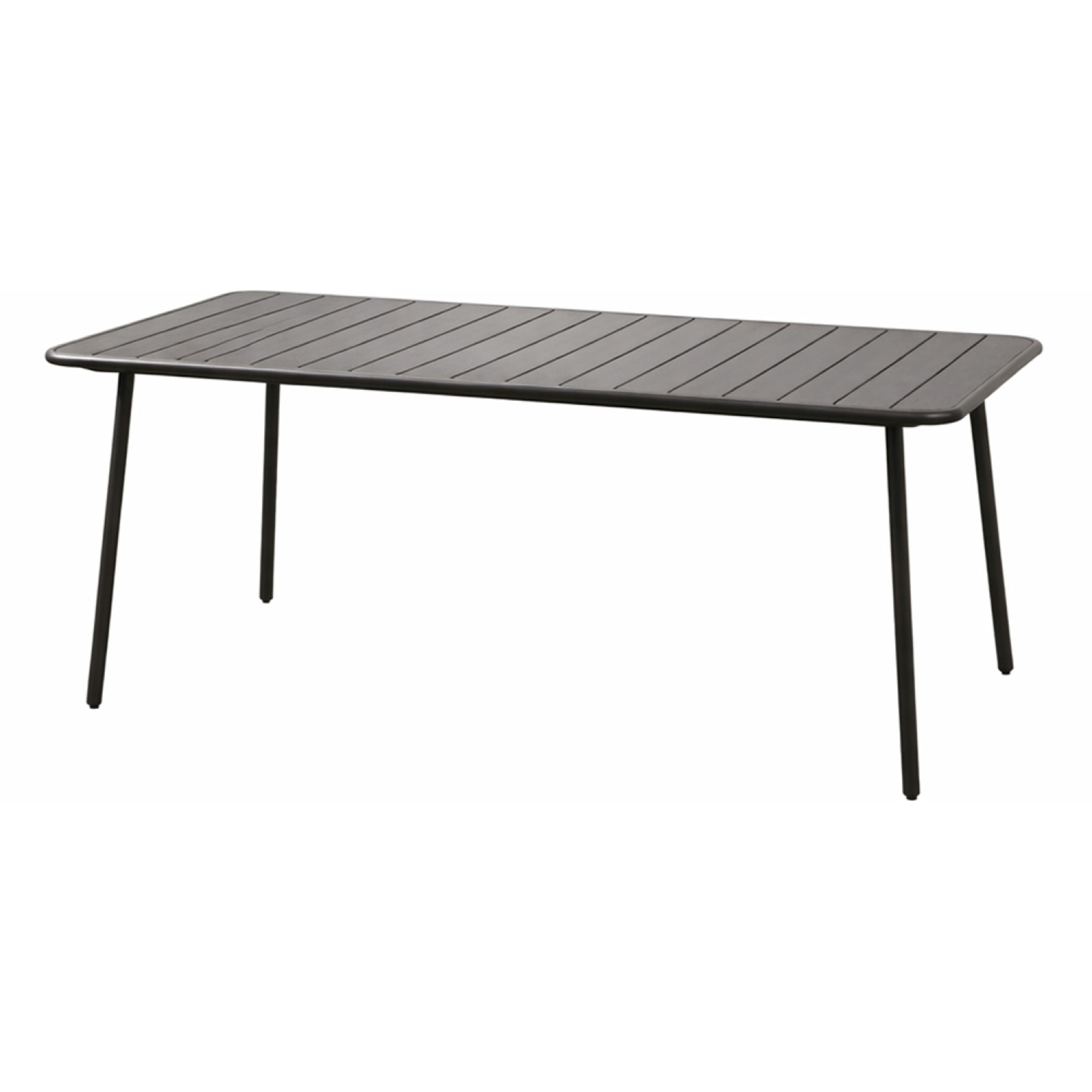 EVORA Table de jardin 6 places 160cm gris foncé