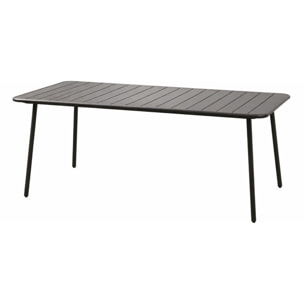 EVORA Table de jardin 6 places 160cm gris foncé