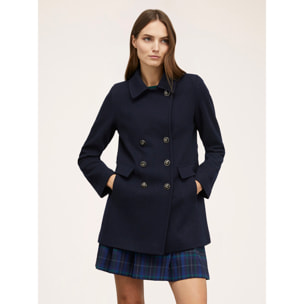 Motivi - Cappotto doppiopetto misto lana - Blu
