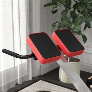 SPORTNOW Silla Romana Ajustable, Banco para Hiperextensiones Multifuncional, Altura y Respaldo Regulables, Carga 120 kg, Multifunción para Entrenamiento de Abdominales y Espalda en Casa