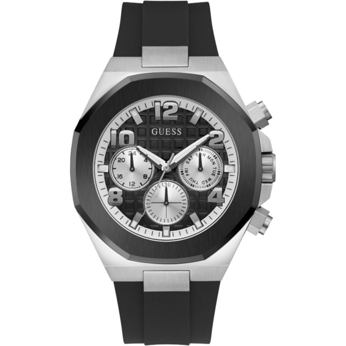 Reloj Guess GW0583G1 Hombre Analogico Cuarzo con Correa de Silicona