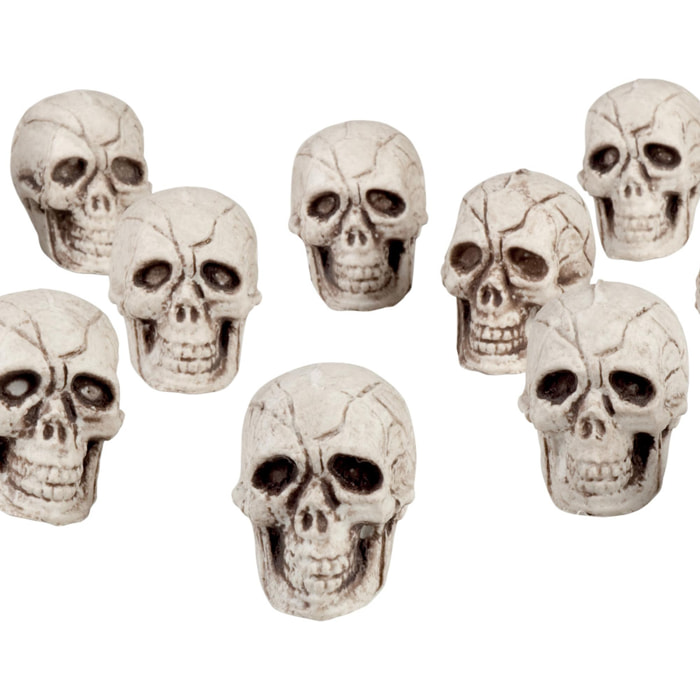 Set 12 Teschi Decorativi 4x3cm Decorazione Halloween