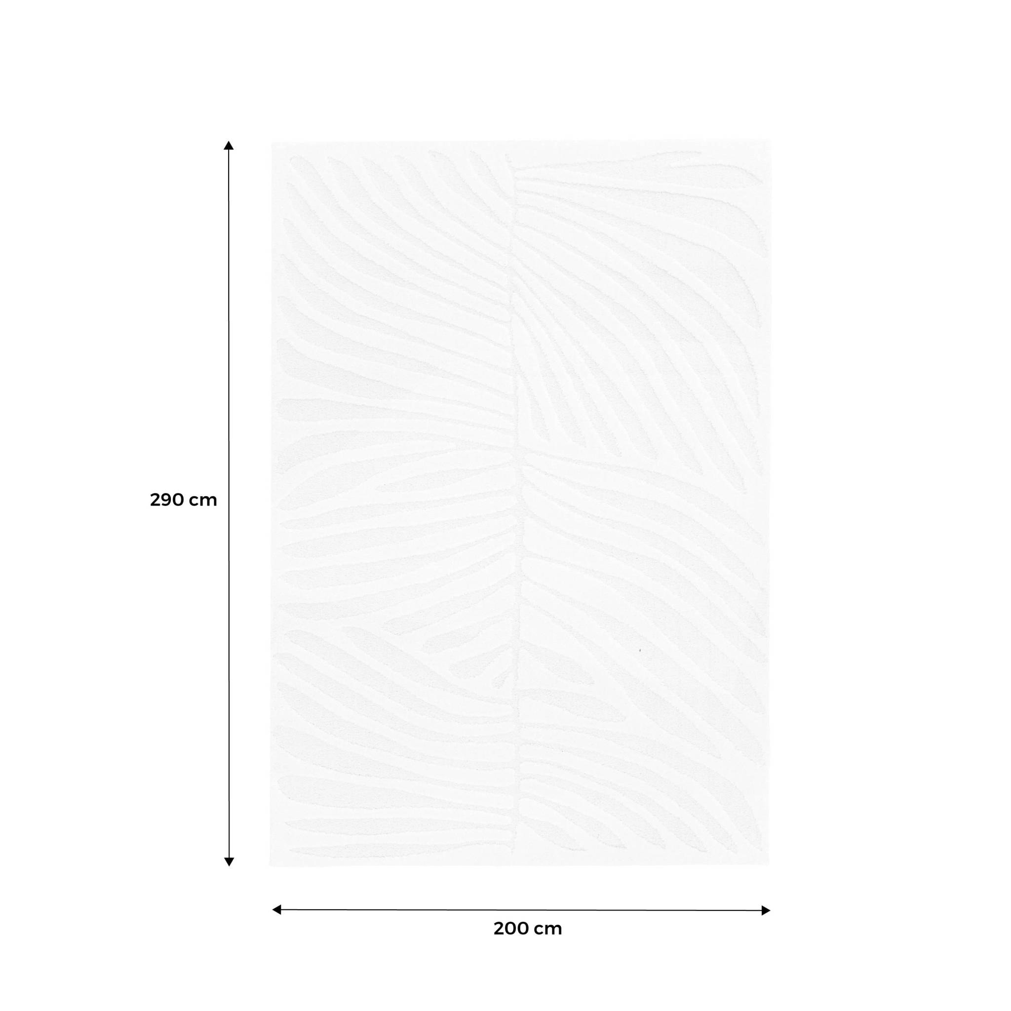 Tapis intérieur motif végétal crème Lily 200x290cm