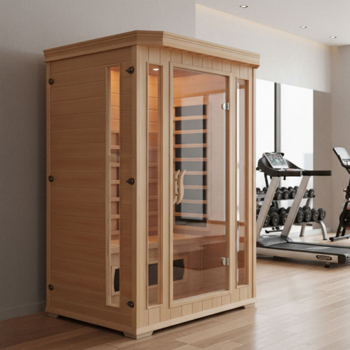 Cabine de sauna luxe infrarouge 2 places ABATE