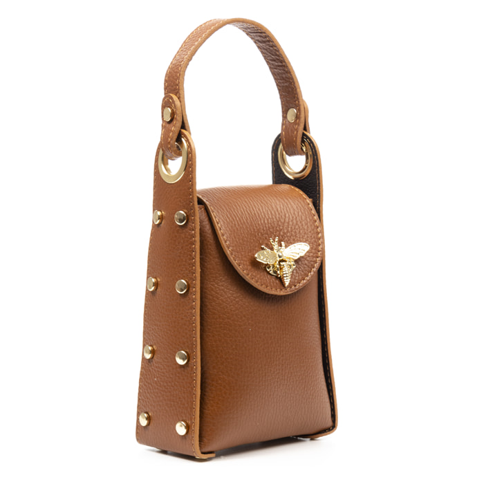 Alviano bolso de mano mujer. Piel auténtica Dollaro.