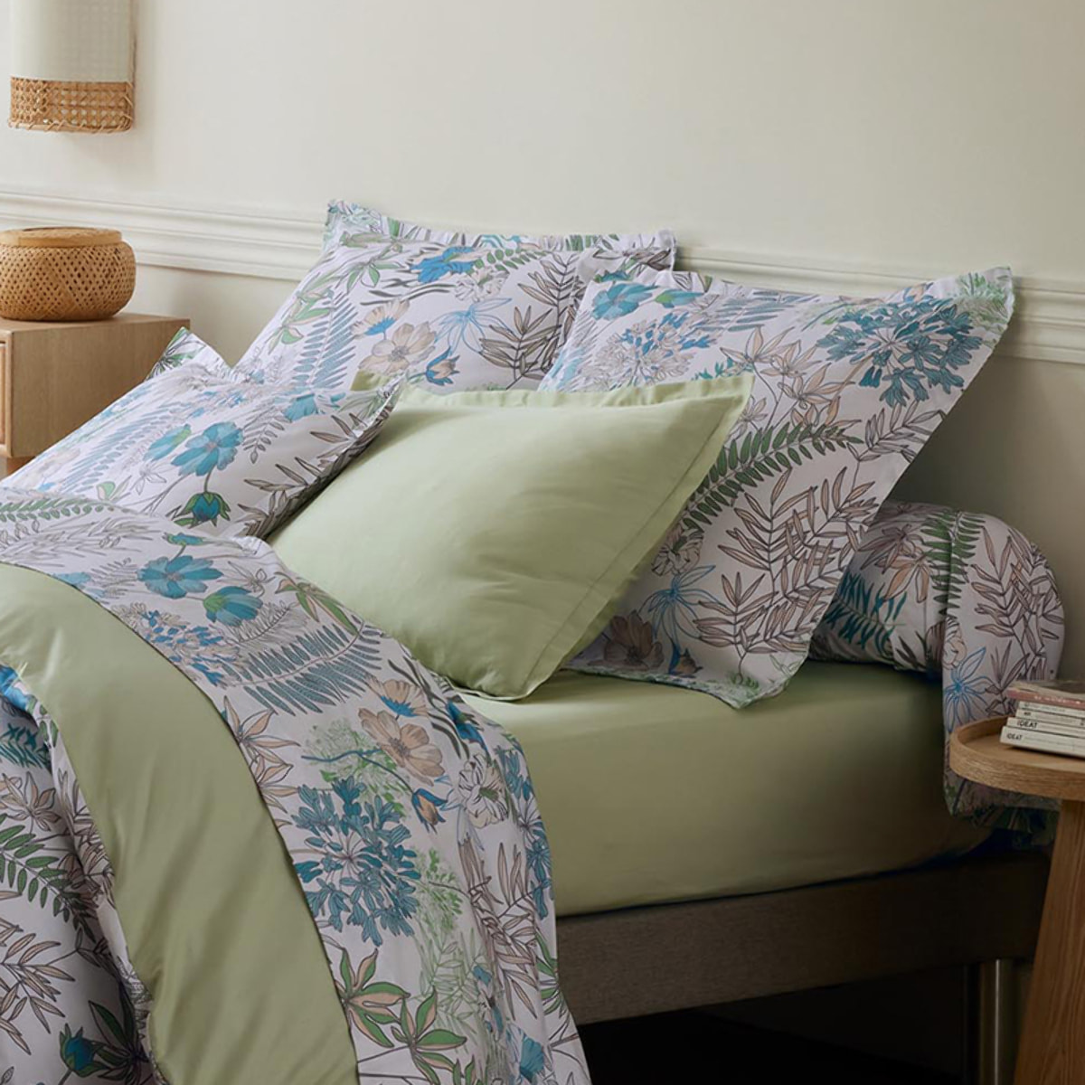 Taie d’oreiller satin de coton végétal - Bleu