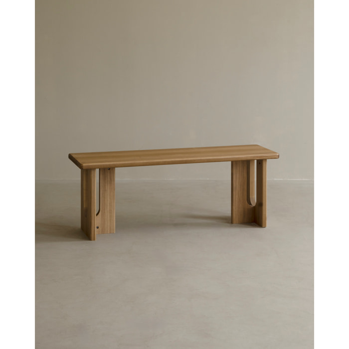 Banc en bois massif de peuplier en 120x33cm Hauteur: 45 Longueur: 120 Largeur: 33
