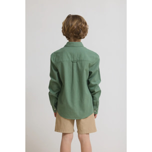 CAMISA KIDS DE LINO PINE GREEN