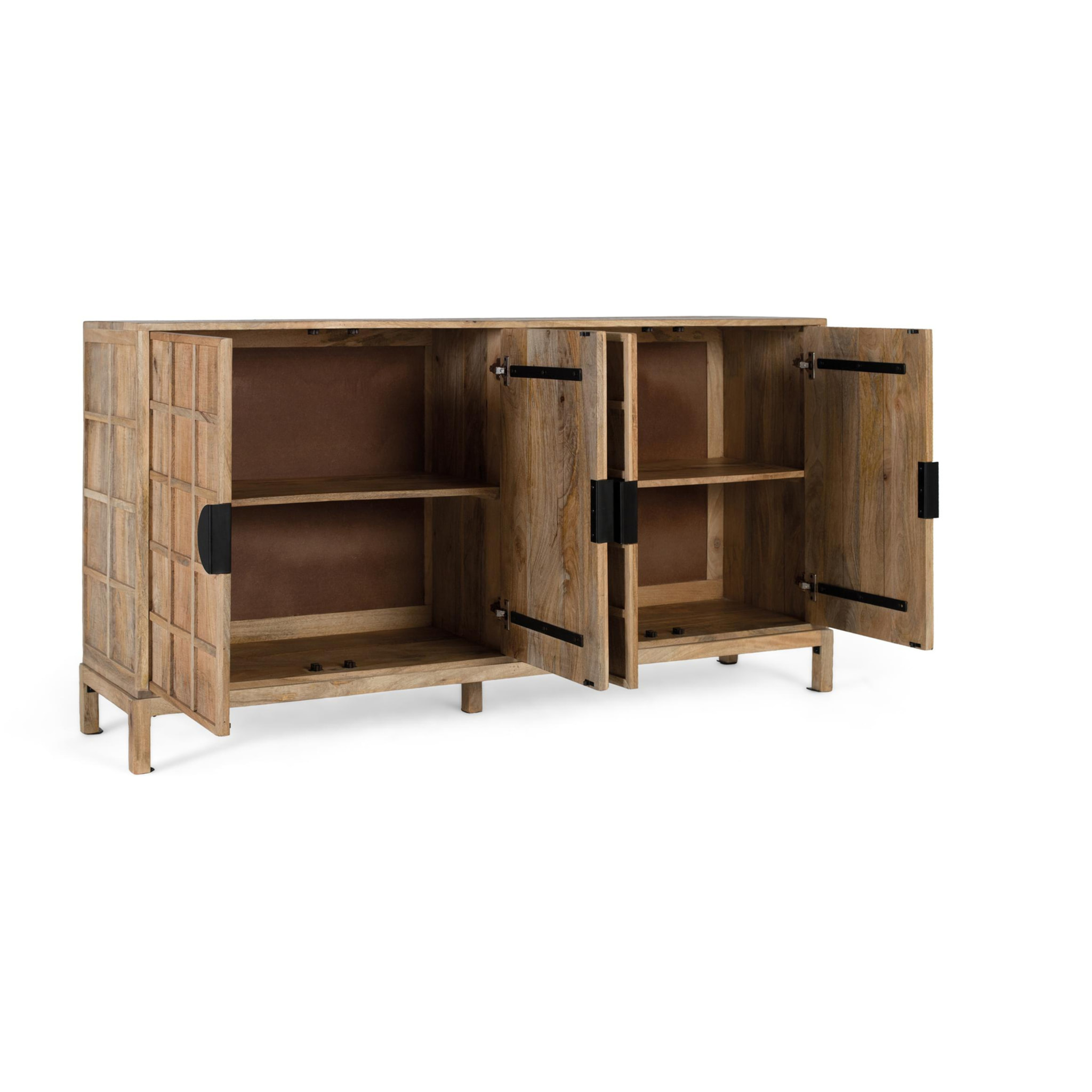 Aparador de Madera de Mango Estilo Japandi