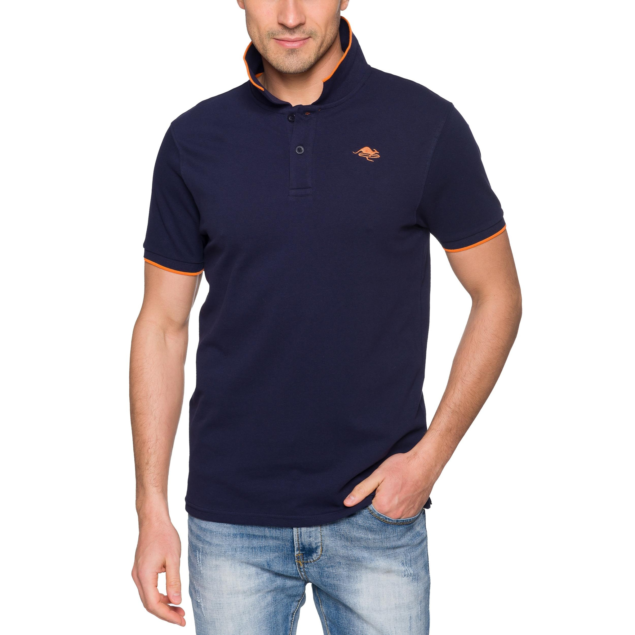 Polo Hot Buttered Mareeba con righine Blu Navy