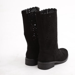 STIVALETTI TRAFORATI CHOCOLA' NERO