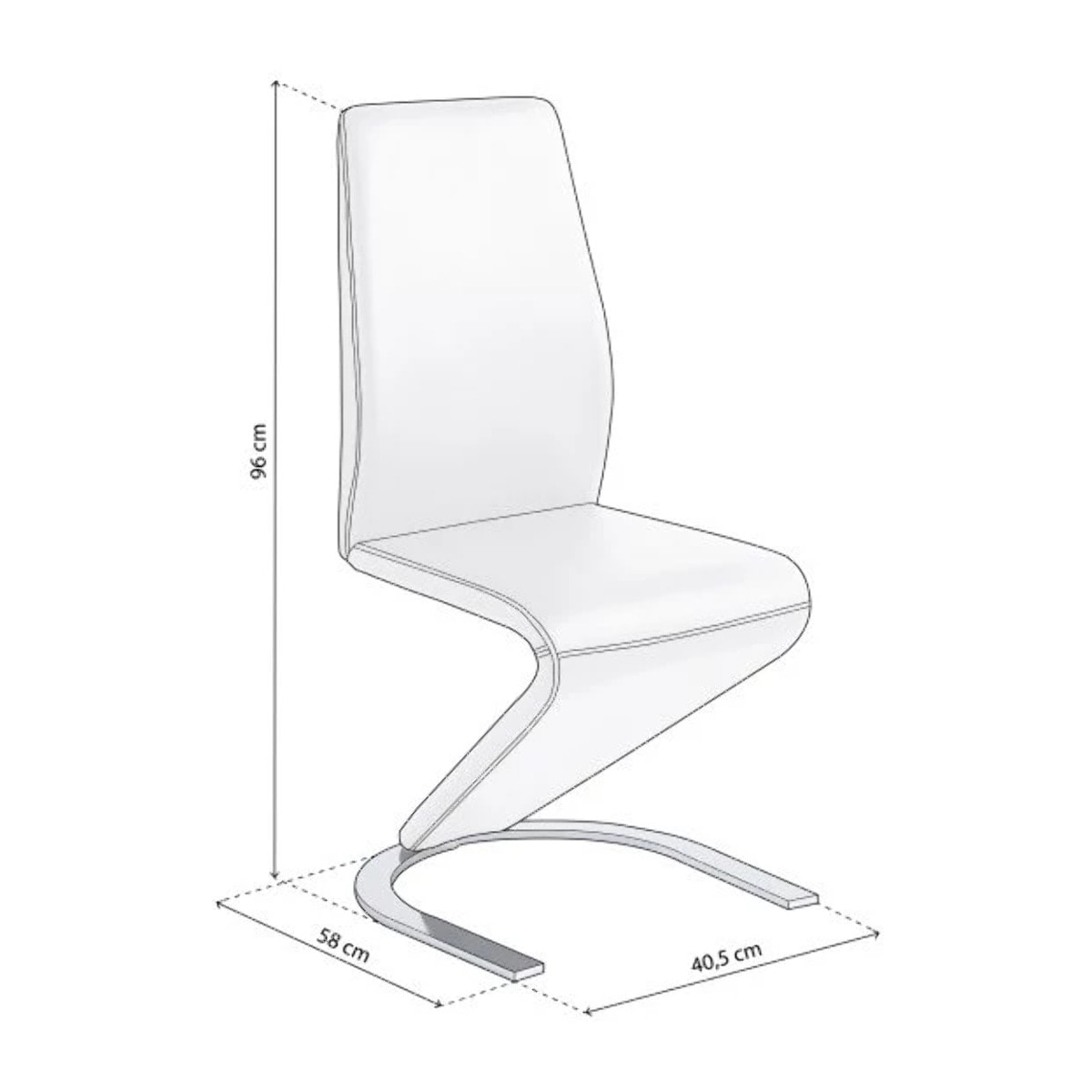 Pack 2 sillas de comedor Rin símil piel Blanco