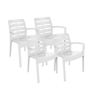 Pack 4 sillas de exterior Maui Blanco