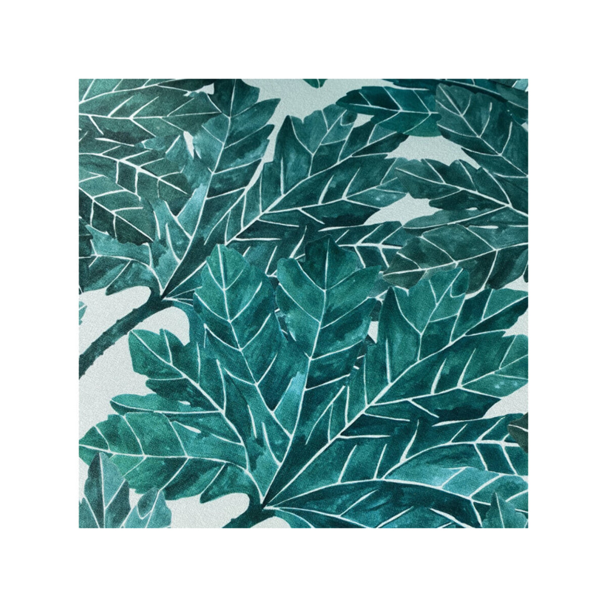 Lot de 2 chaises motif feuilles d'arbre et pieds noirs - JASPE 685