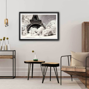 Affiche paris winter white la tour eiffel Affiche seule